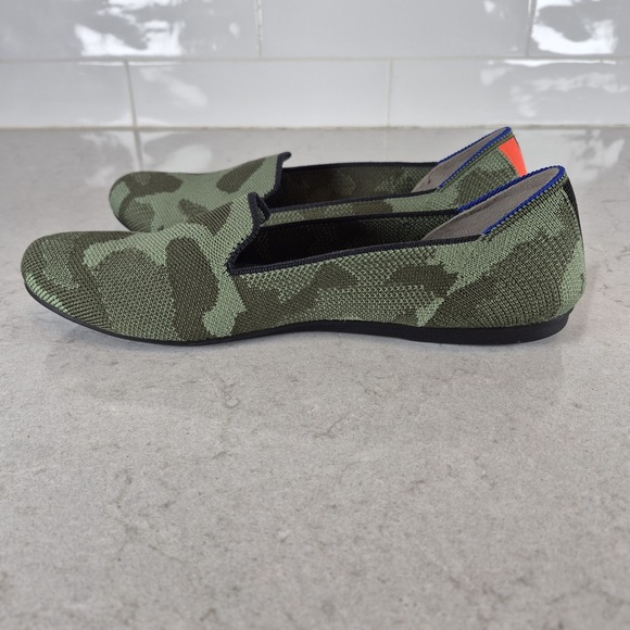 Rothy's Shoes The Loafer Womens Size 8.5 8 Green Camo Flat - Picture 6 of 9